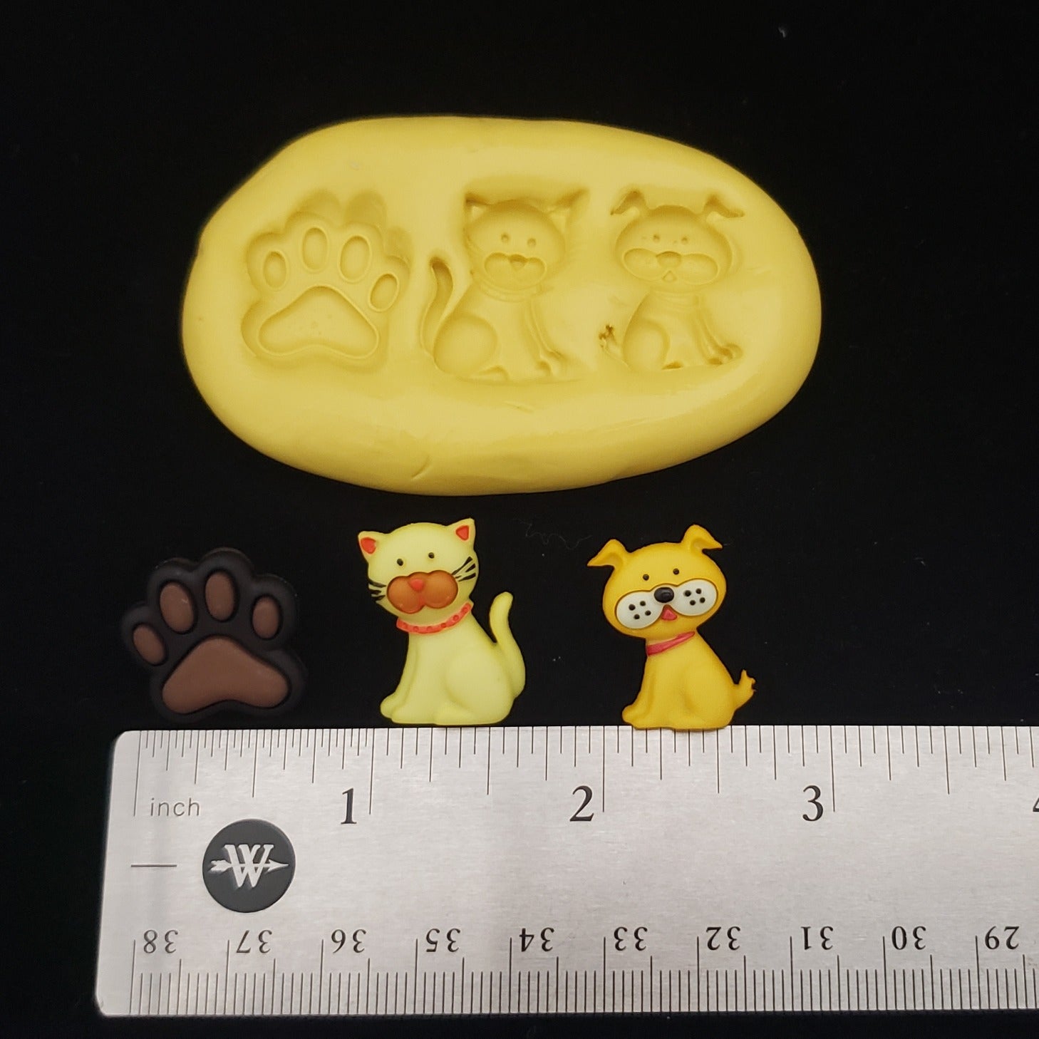 Paw Print, Cat, & Dog Mold for Fondant, Chocolate, & Clay, etc. image 0