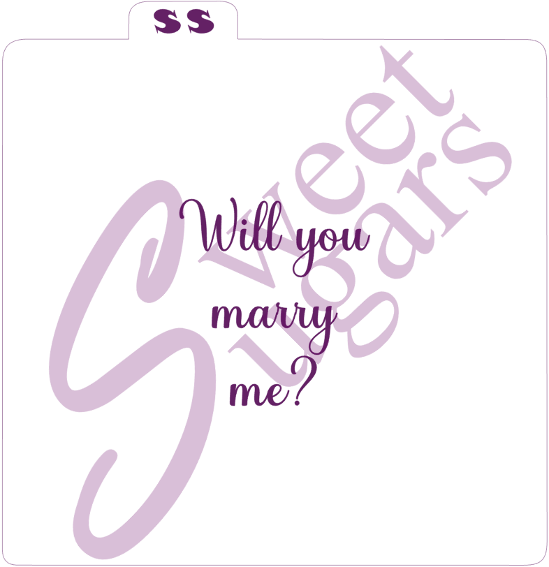 Will you marry me? Silkscreen Stencil image 0