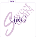 "love" (cursive, curly) Silkscreen Stencil image 0
