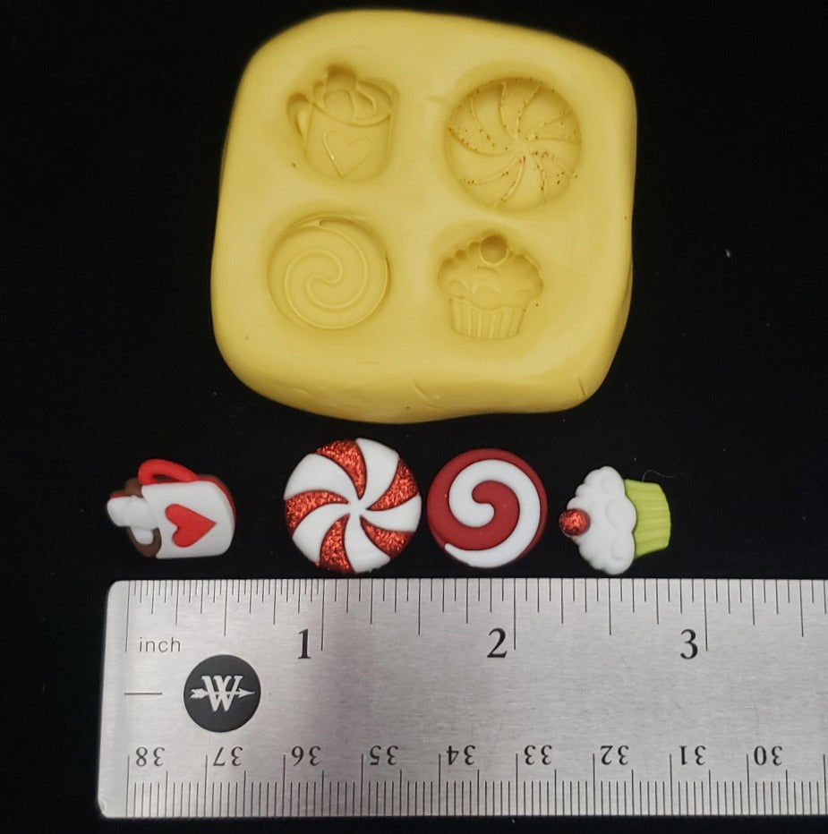 Winter / Christmas Treats Mold for Fondant, Chocolate, & Clay, etc. image 0