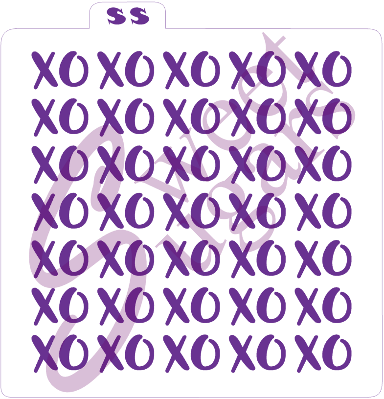 XO Background Stencil - Silkscreen or Traditional image 0