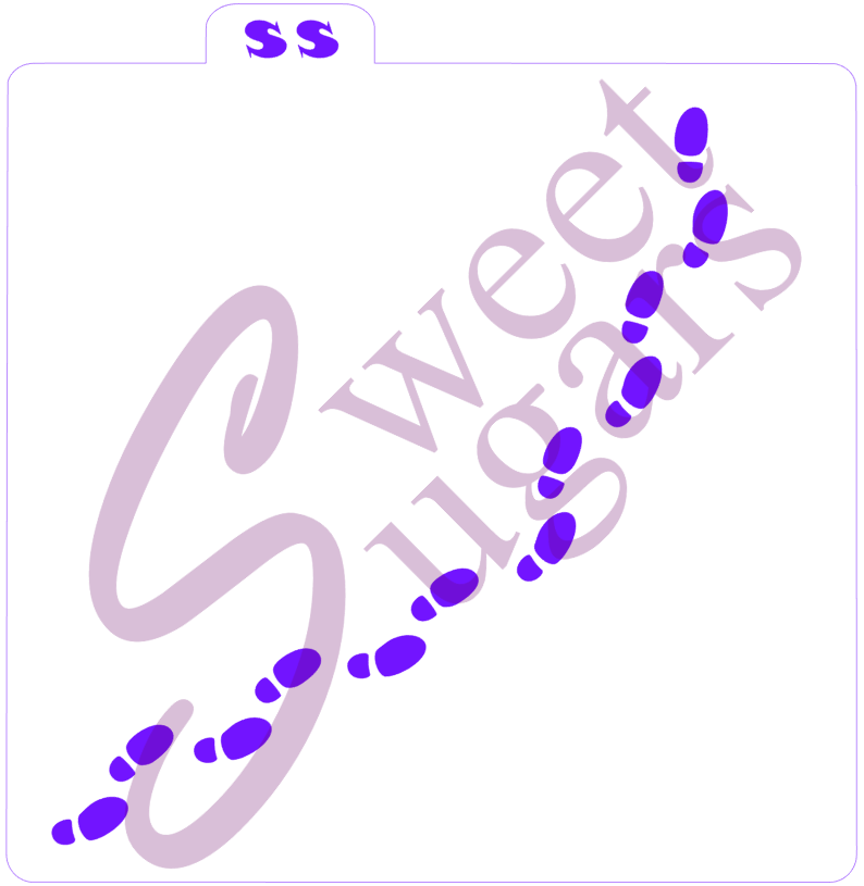 Shoe Prints Stencil - Traditional or Silkscreen image 0