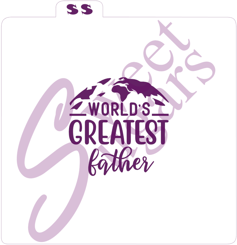 World's Greatest Father Globe Silkscreen Stencil image 0