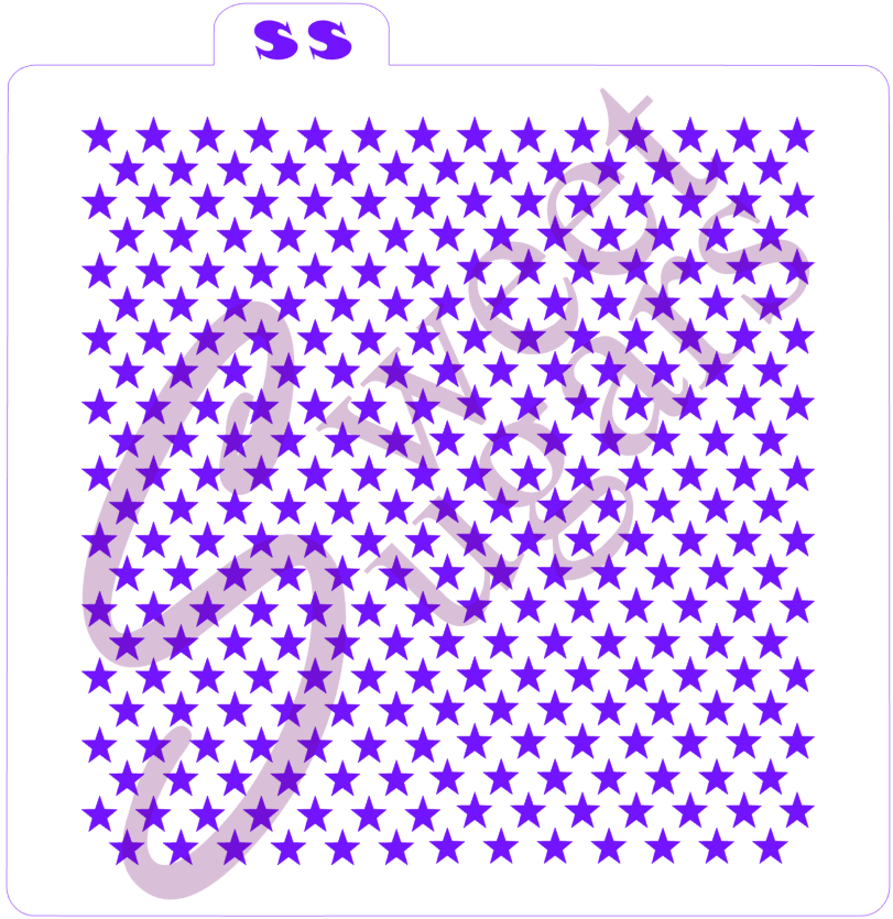 Stars Stencil - Small 1/4", Offset, Traditional or Silkscreen image 0
