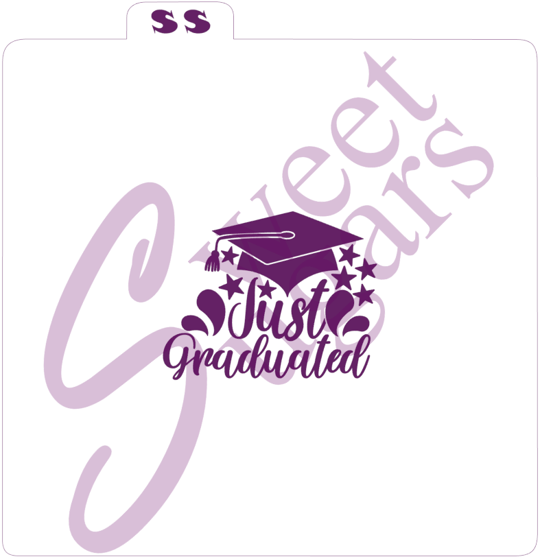 Just Graduated, Cap & Stars Silkscreen Stencil image 0